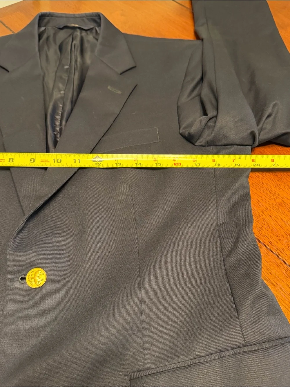 Brooks Brothers 346 Gold 2-Button Blazer Navy Blue Men’s Size 38 R Sport Coat